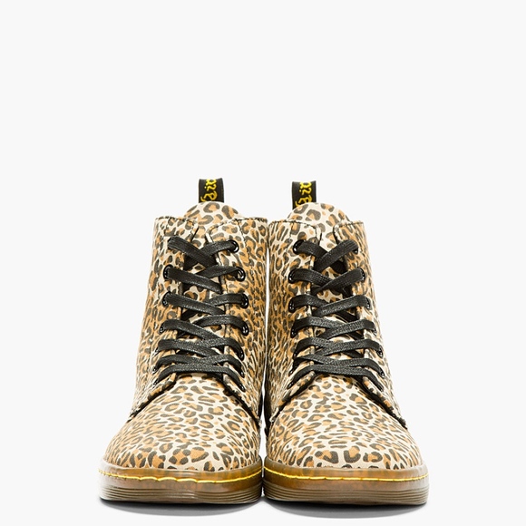 Dr. Martens Shoes - Dr. Martens leopard print canvas boots size 9